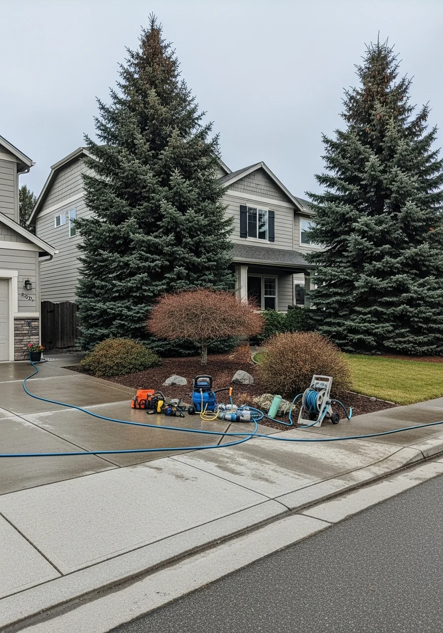 Spokane Valley neighborhood with modern homes and green spaces typical of the county.